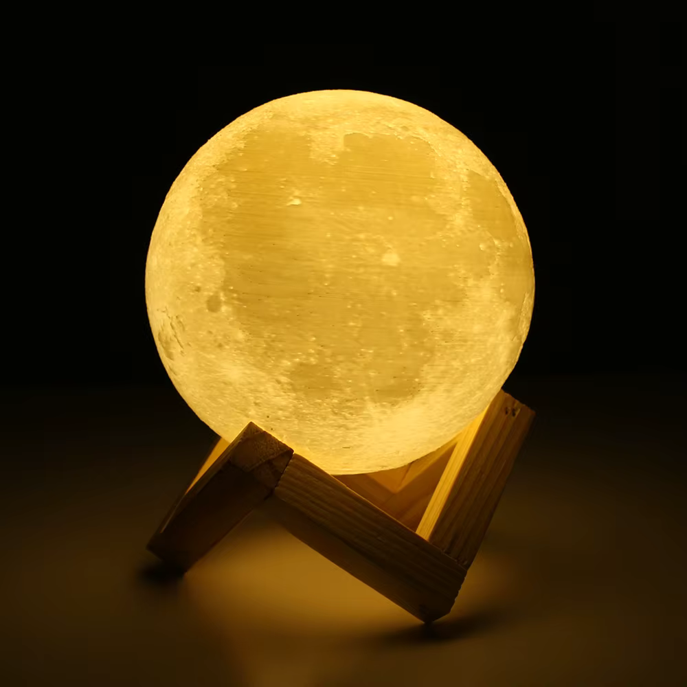 3D Moon Lamp — Rechargeable LED Night Light
