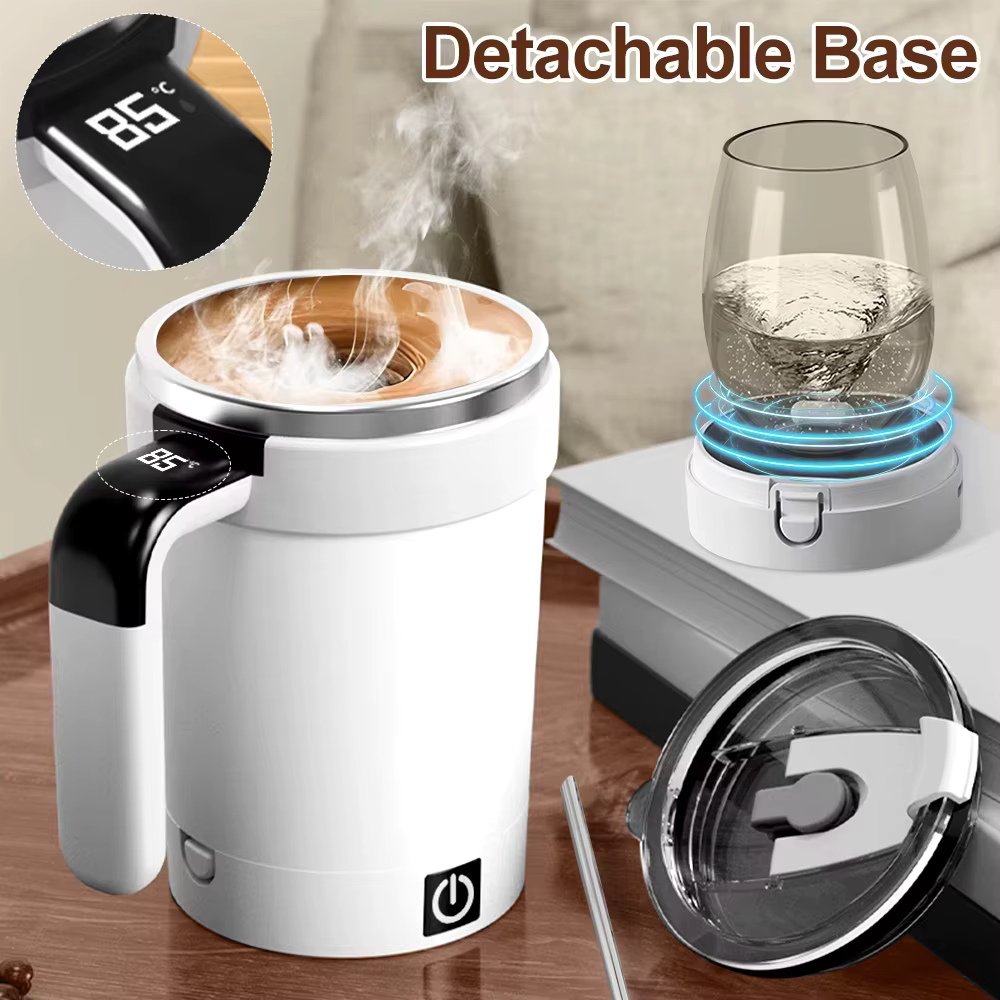Self-Stirring Smart Mug — Auto Mix Temperature Display