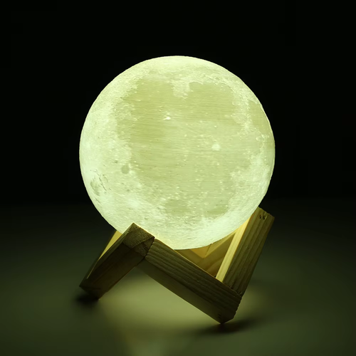 3D Moon Lamp — Rechargeable LED Night Light