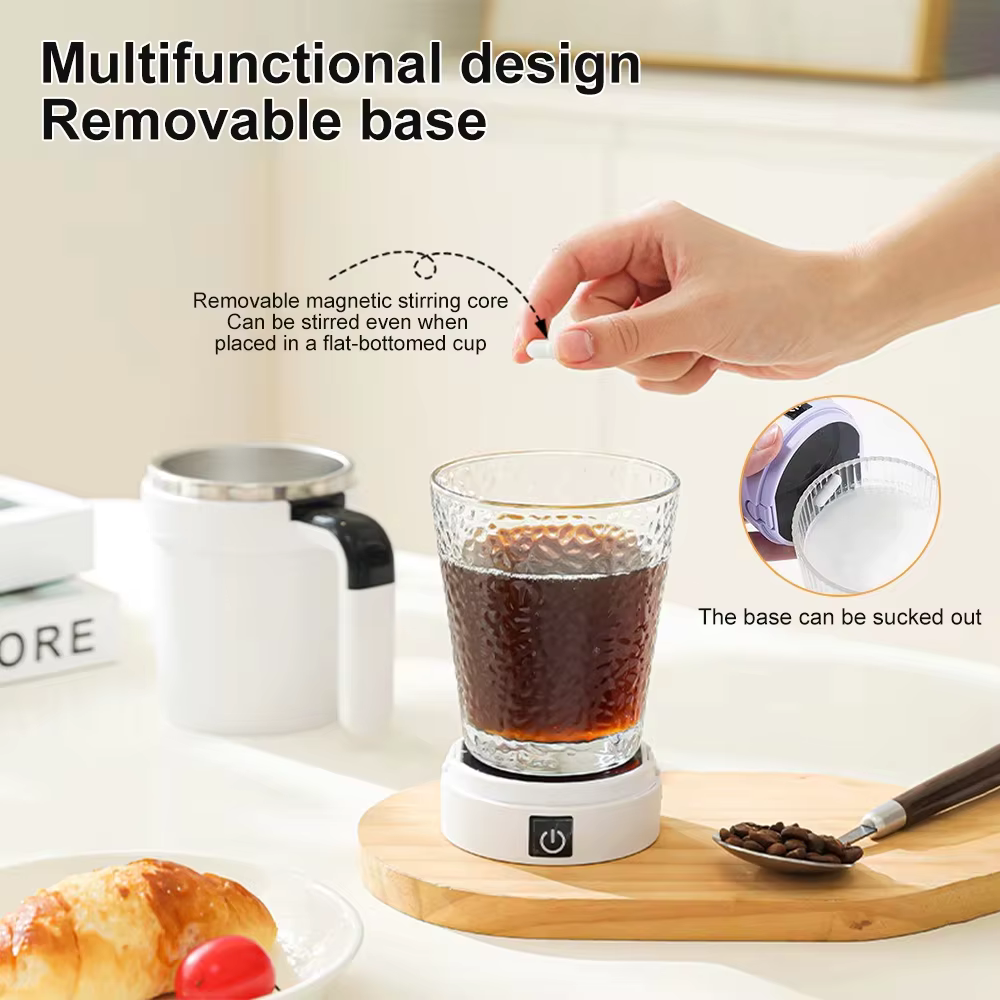 Self-Stirring Smart Mug — Auto Mix Temperature Display