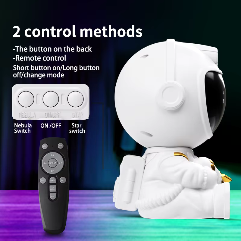 Astronaut Galaxy Projector — Star & Nebula Night Light