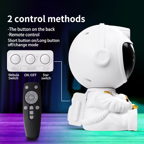 Astronaut Galaxy Projector — Star & Nebula Night Light