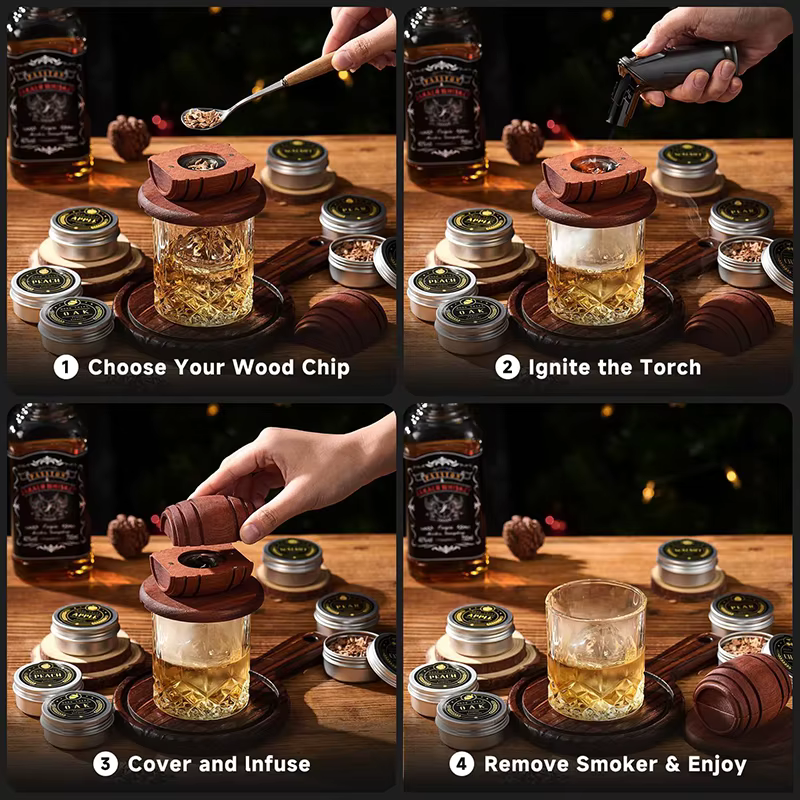 Cocktail Smoker Kit — Premium Wood Smoking Set