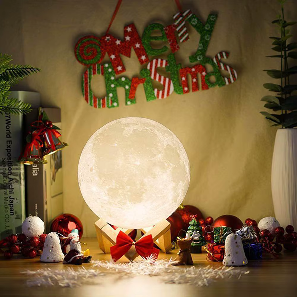 3D Moon Lamp — Rechargeable LED Night Light