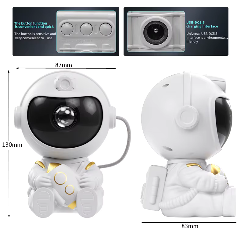 Astronaut Galaxy Projector — Star & Nebula Night Light